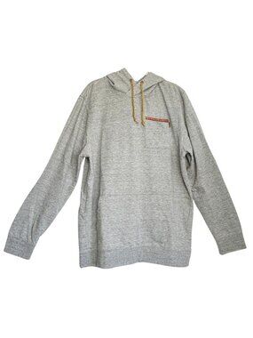 Dravus Aztec Trim Trimmed Chest Pocket Hoodie Pullover in Gray - Sz XL